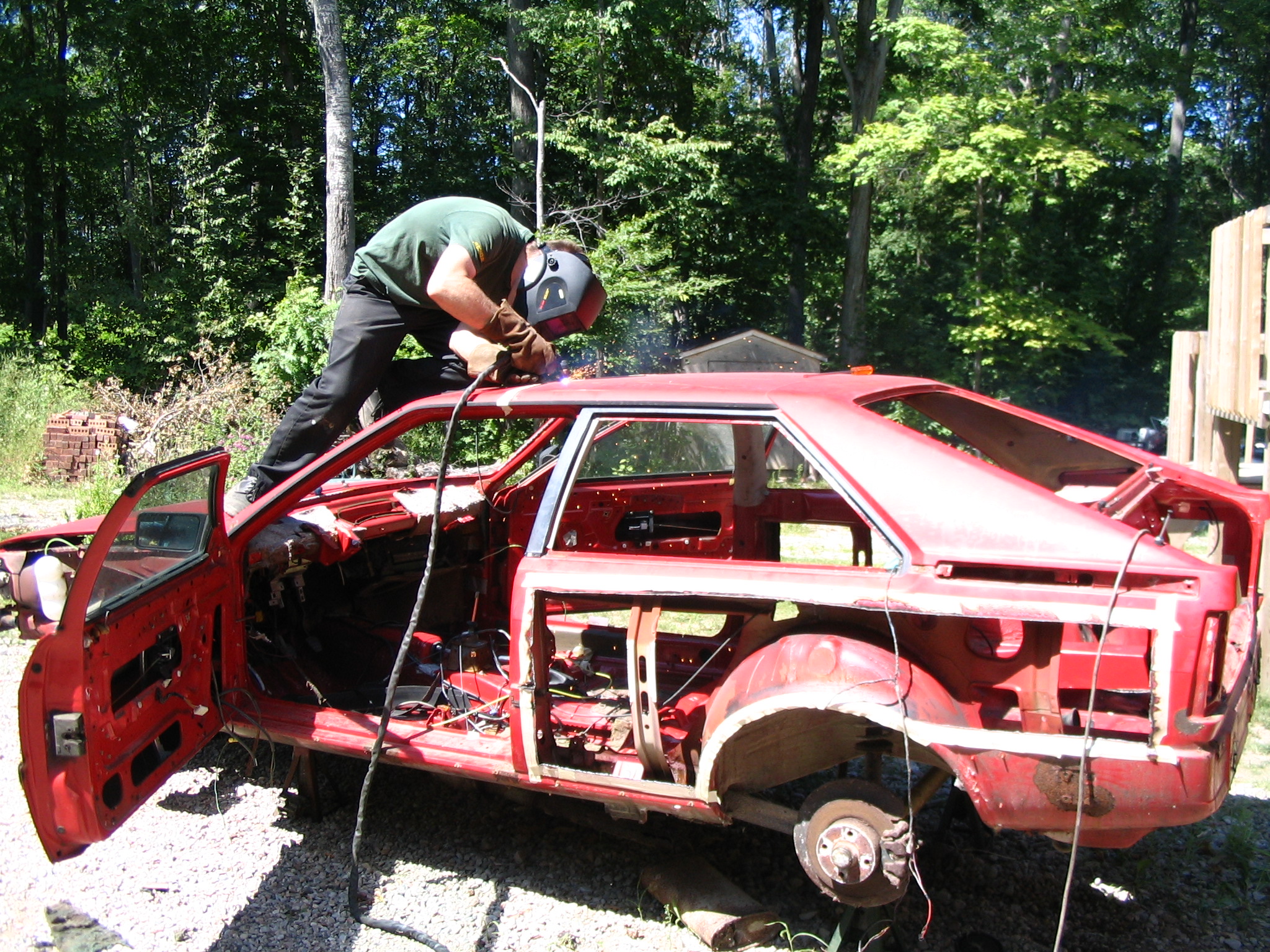 John in action with his plasma cutter